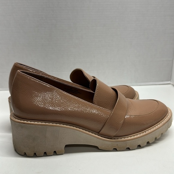 Dolce Vita Henri Block Lug Loafers Shoes Vegan Leather Tan Nude Brown Size 10 - Picture 2 of 8